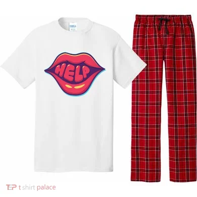 Help Lips Pajama Set