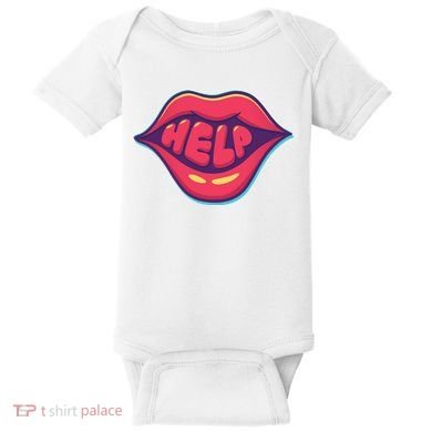 Help Lips Baby Bodysuit
