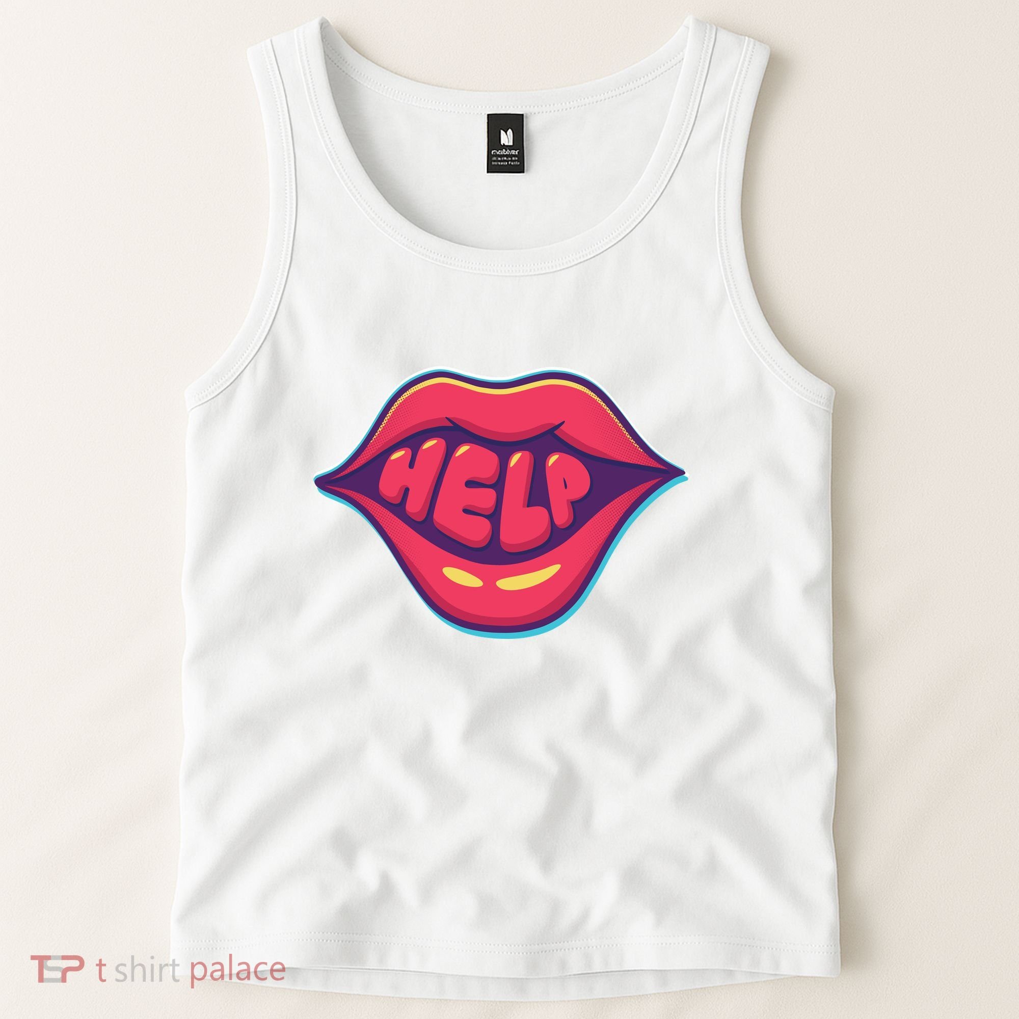 Help Lips Tank Top