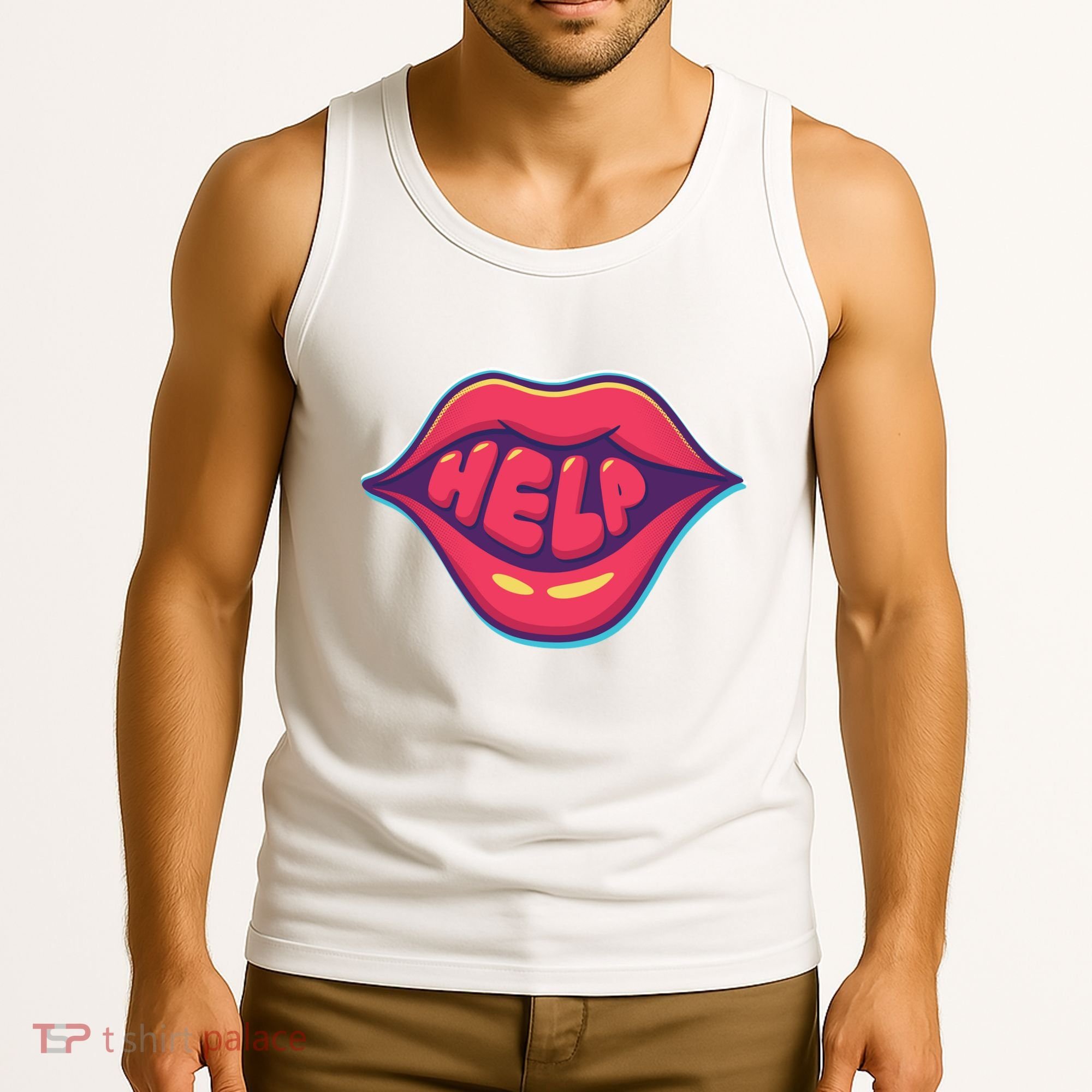 Help Lips Tank Top