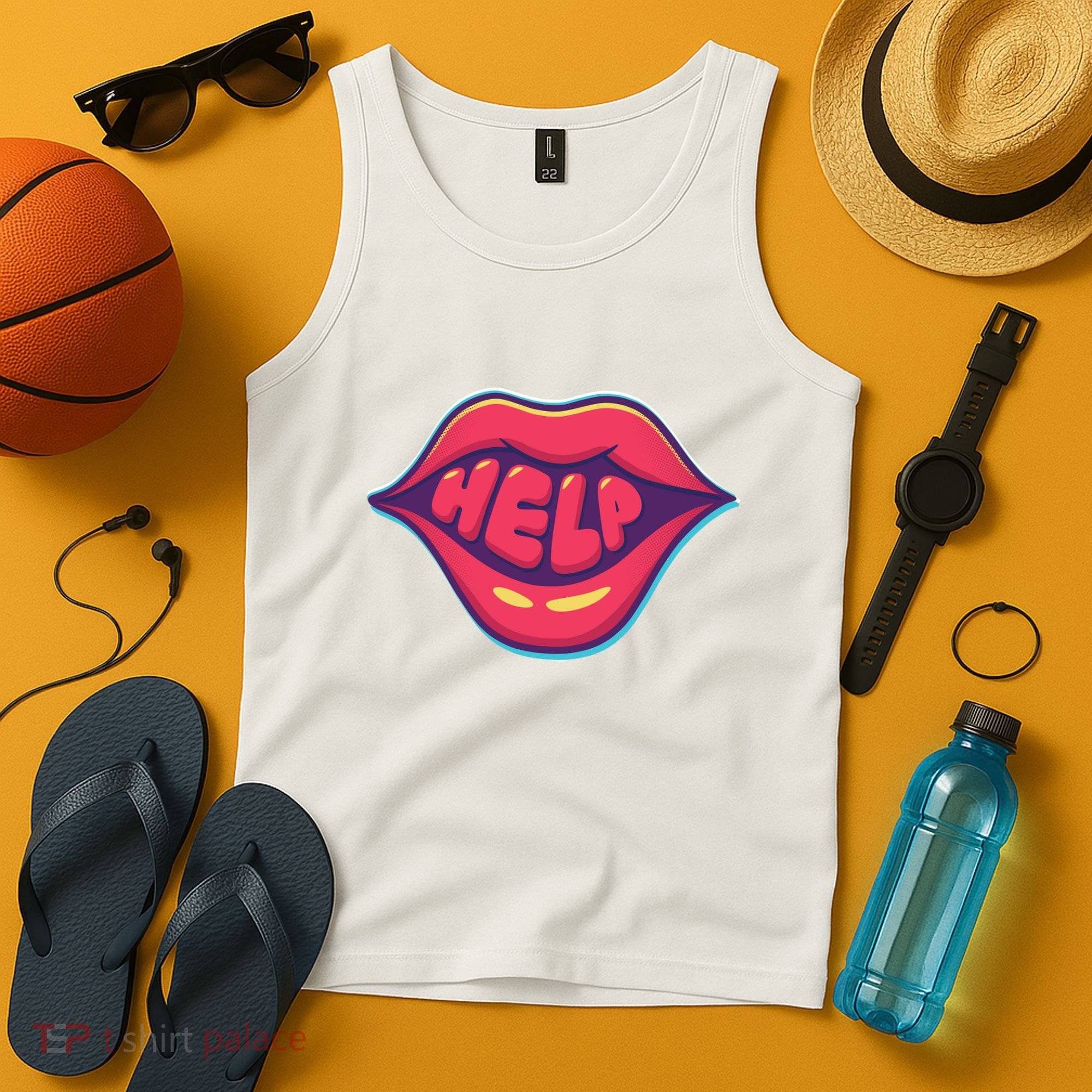 Help Lips Tank Top