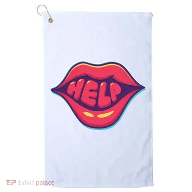 Help Lips Golf Towel