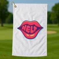 Help Lips Golf Towel thumb 1