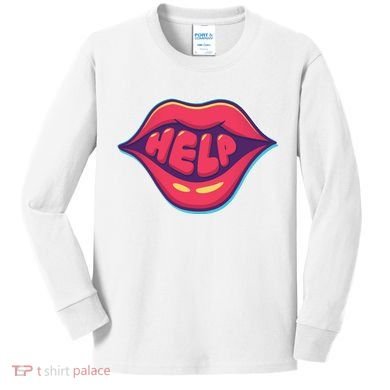 Help Lips Kids Long Sleeve Shirt