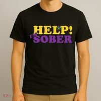 Help Me I'm Sober Mardi Gras T-Shirt thumb 3
