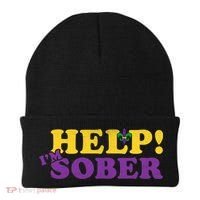 Help Me I'm Sober Mardi Gras Beanie thumb 0