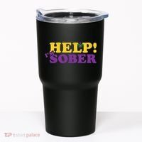 Help Me I'm Sober Mardi Gras Tumbler thumb 0