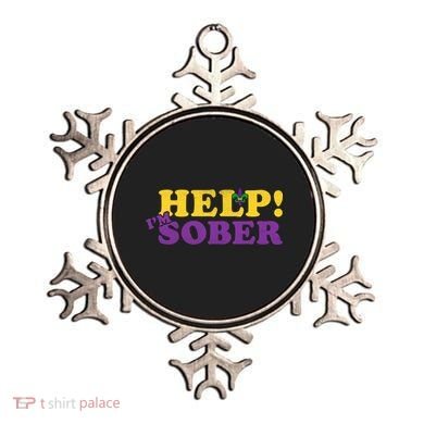 Help Me I'm Sober Mardi Gras Ornament