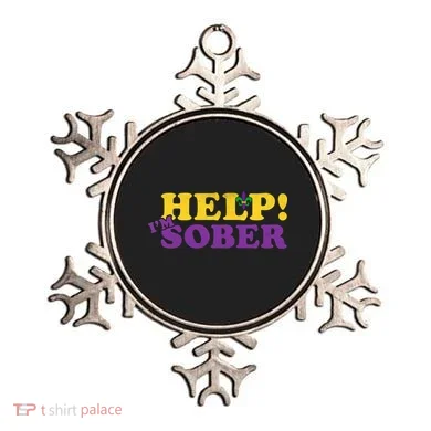 Help Me I'm Sober Mardi Gras Ornament