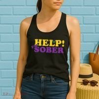Help Me I'm Sober Mardi Gras Women's Tank Top thumb 2