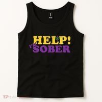 Help Me I'm Sober Mardi Gras Tank Top thumb 2