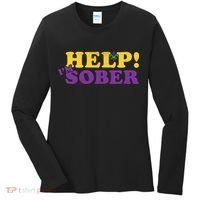 Help Me I'm Sober Mardi Gras Women's Long Sleeve Shirt thumb 0