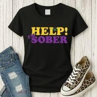 Help Me I'm Sober Mardi Gras Women's T-Shirt thumb 3