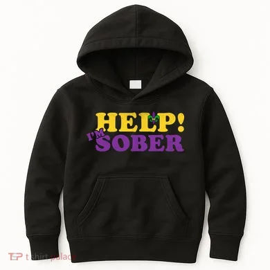 Help Me I'm Sober Mardi Gras Kids Hoodie