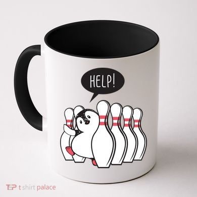 Help Penguin Bowling Pin Coffee Mug