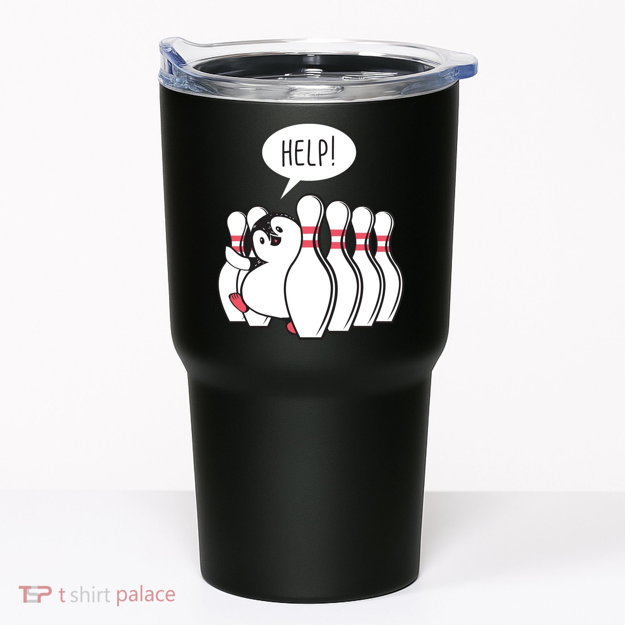 Help Penguin Bowling Pin Tumbler