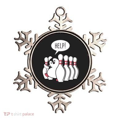 Help Penguin Bowling Pin Ornament