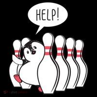 Help Penguin Bowling Pin Ornament thumb 1