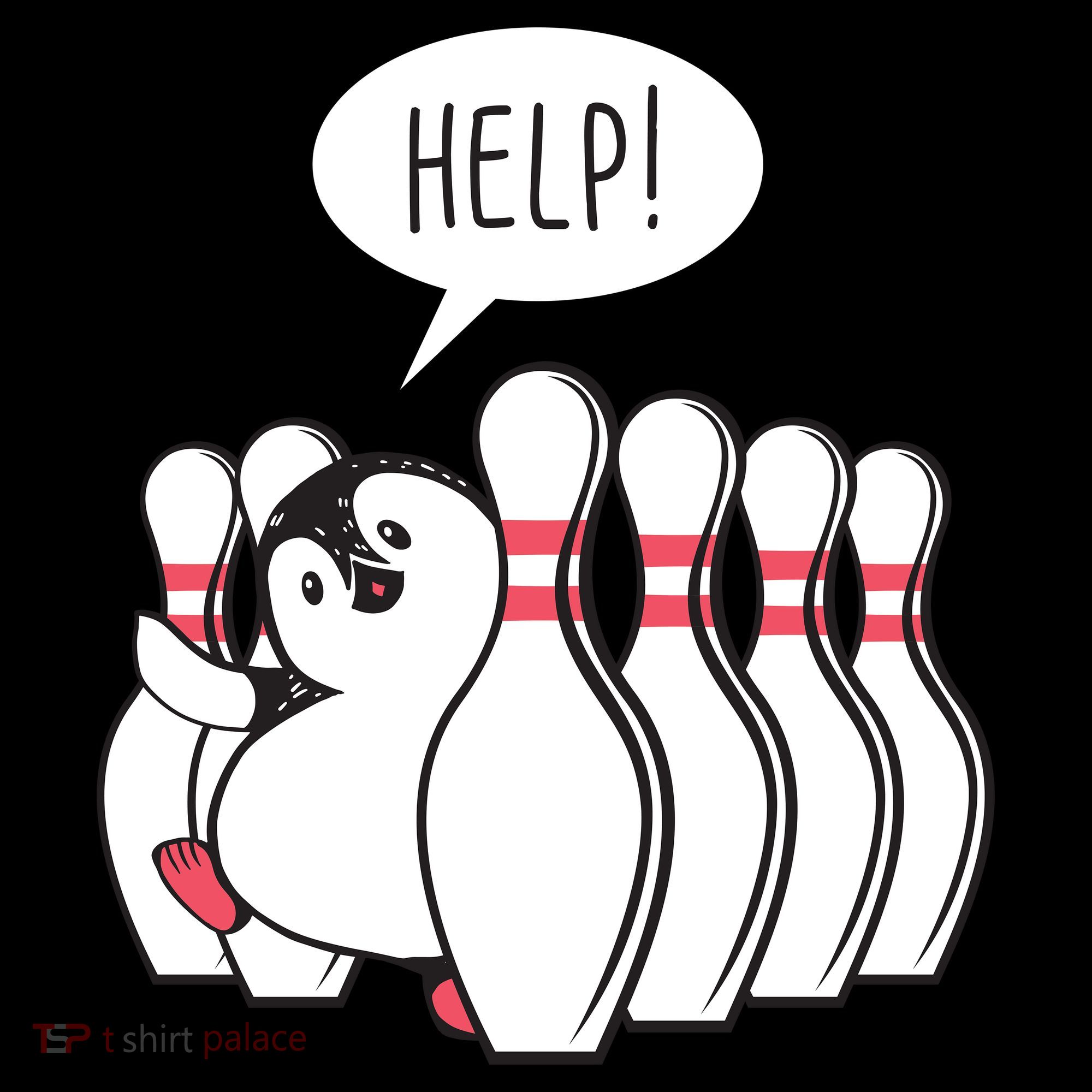 Help Penguin Bowling Pin Ornament
