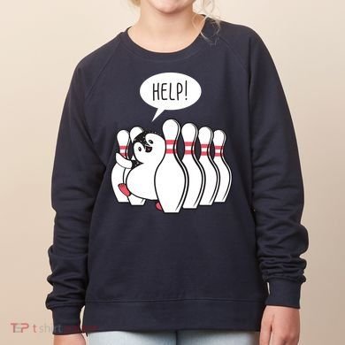 Help Penguin Bowling Pin Women's Sweatshirt