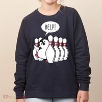 Help Penguin Bowling Pin Women's Sweatshirt thumb 0