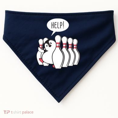 Help Penguin Bowling Pin USA-Made Doggie Bandana