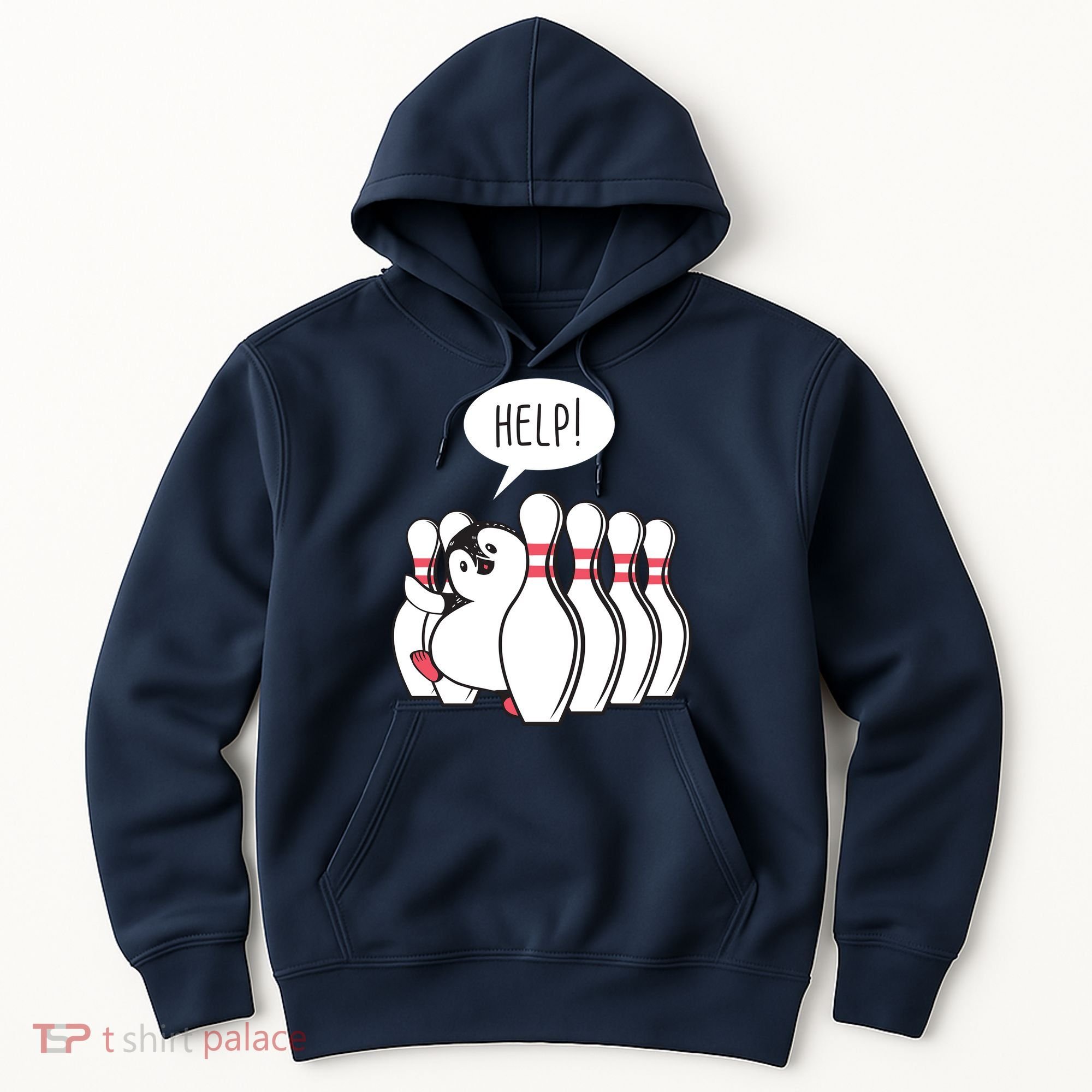 Help Penguin Bowling Pin Hoodie