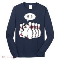 Help Penguin Bowling Pin Long Sleeve Shirt thumb 0
