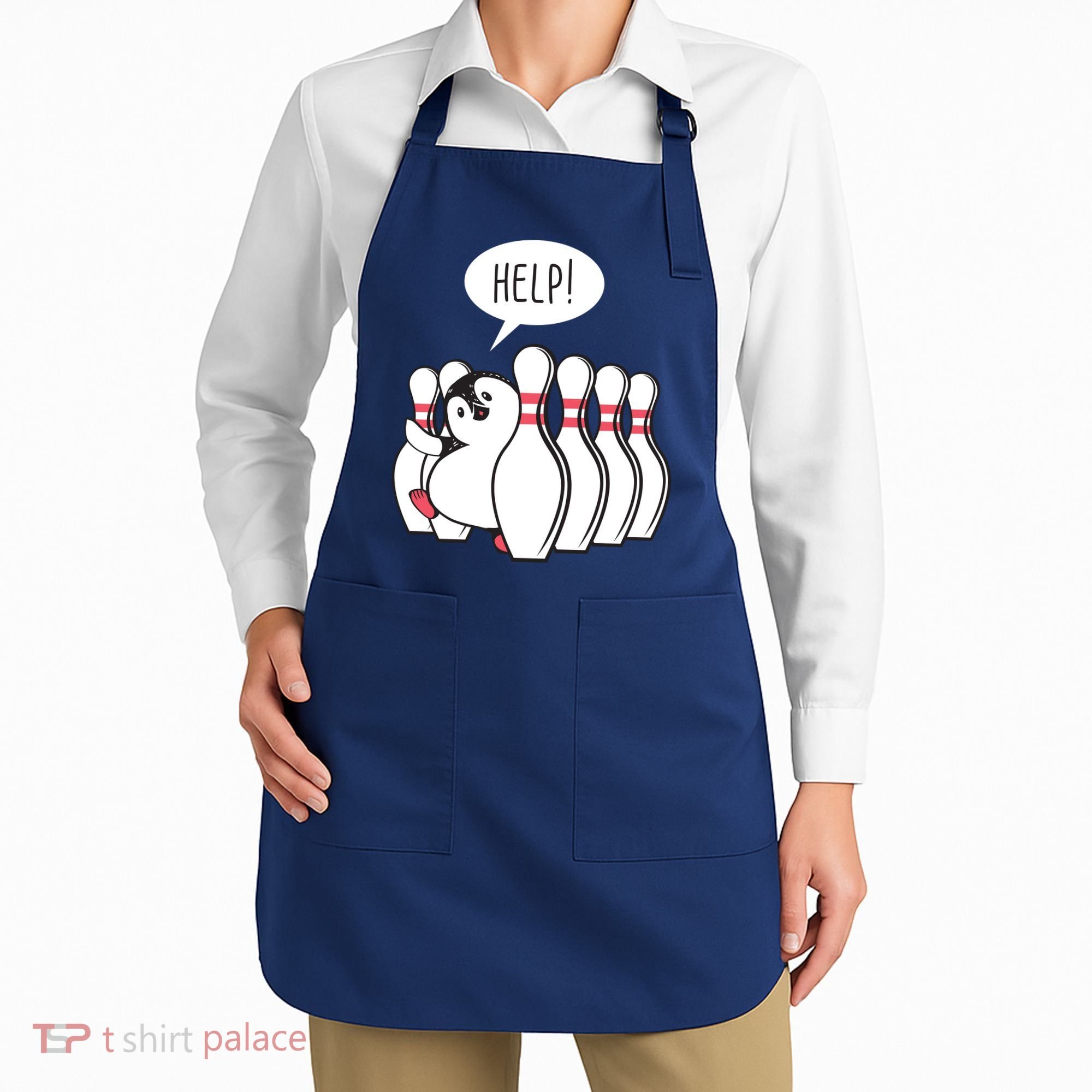 Help Penguin Bowling Pin Apron