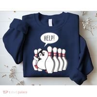 Help Penguin Bowling Pin Sweatshirt thumb 2