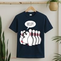 Help Penguin Bowling Pin T-Shirt thumb 2