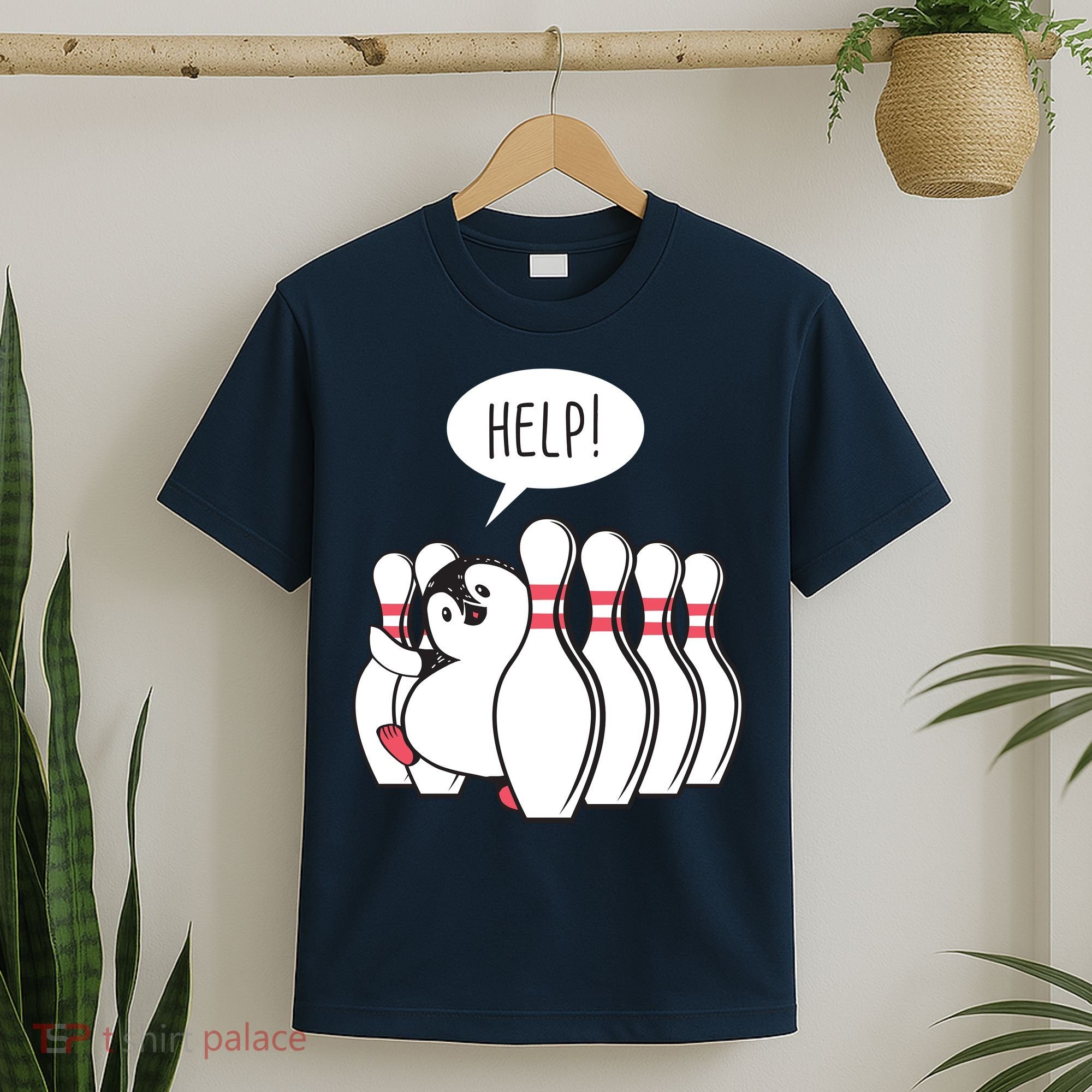Help Penguin Bowling Pin T-Shirt