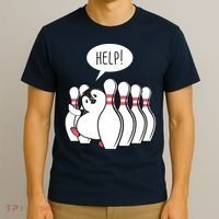 Help Penguin Bowling Pin T-Shirt thumb 3