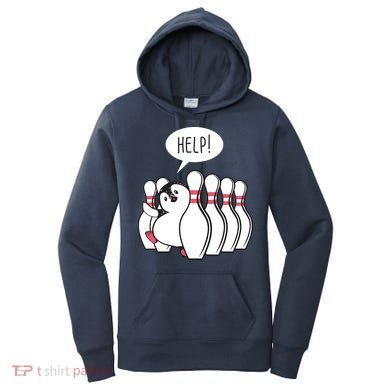 Help Penguin Bowling Pin Women's Hoodie