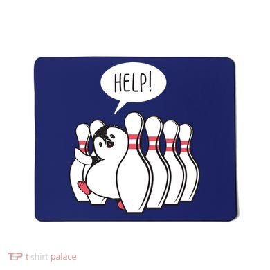 Help Penguin Bowling Pin Mousepad