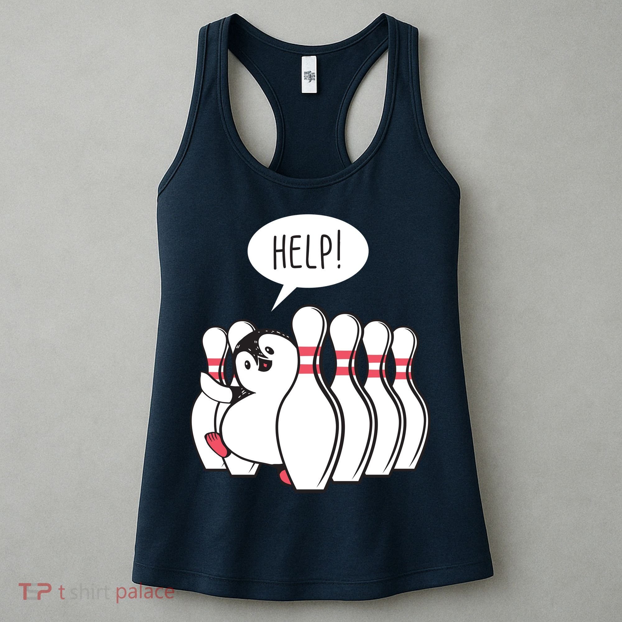 Help Penguin Bowling Pin Women's Tank Top
