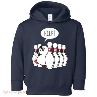 Help Penguin Bowling Pin Toddler Hoodie