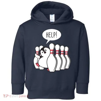 Help Penguin Bowling Pin Toddler Hoodie