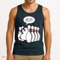 Help Penguin Bowling Pin Tank Top thumb 3