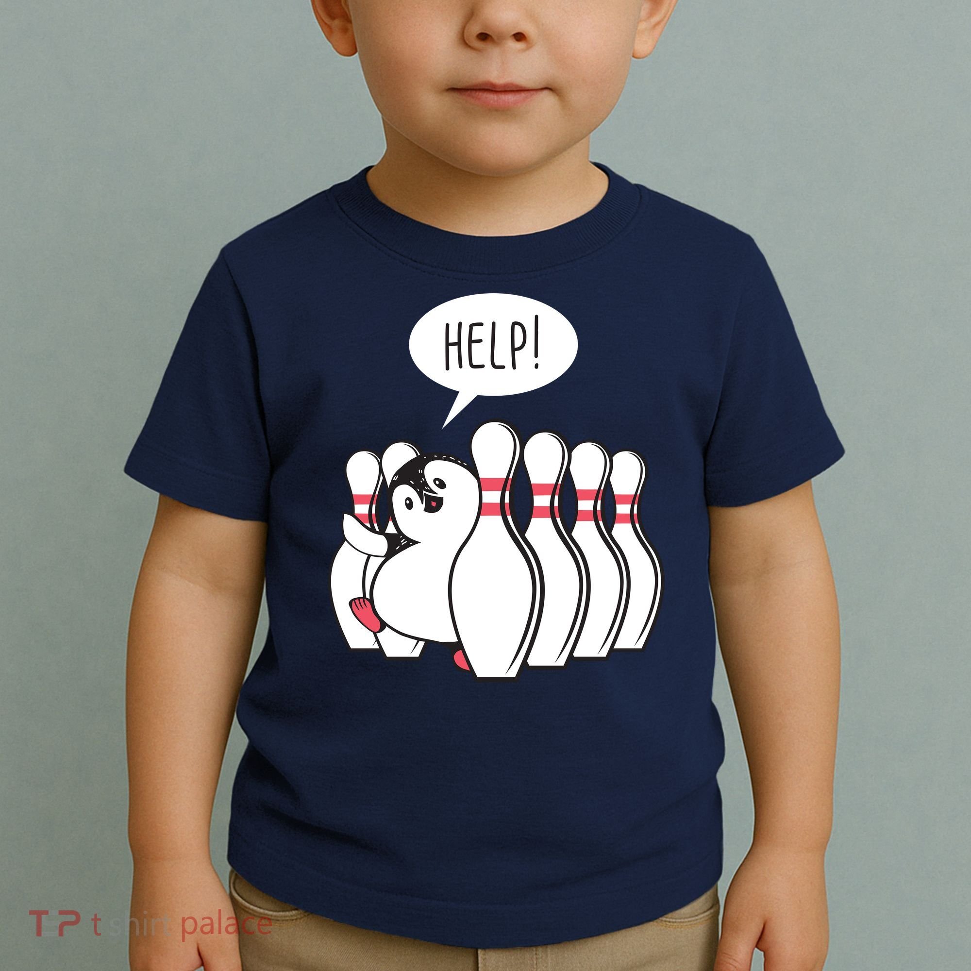 Help Penguin Bowling Pin Toddler T-Shirt