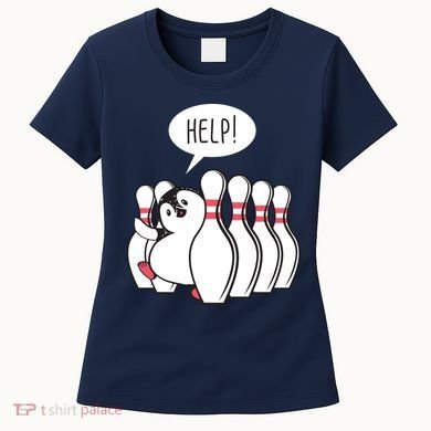 Help Penguin Bowling Pin Women's T-Shirt