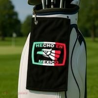 Hecho En Mexico Eagle Mexican Independence Day Golf Towel thumb 2