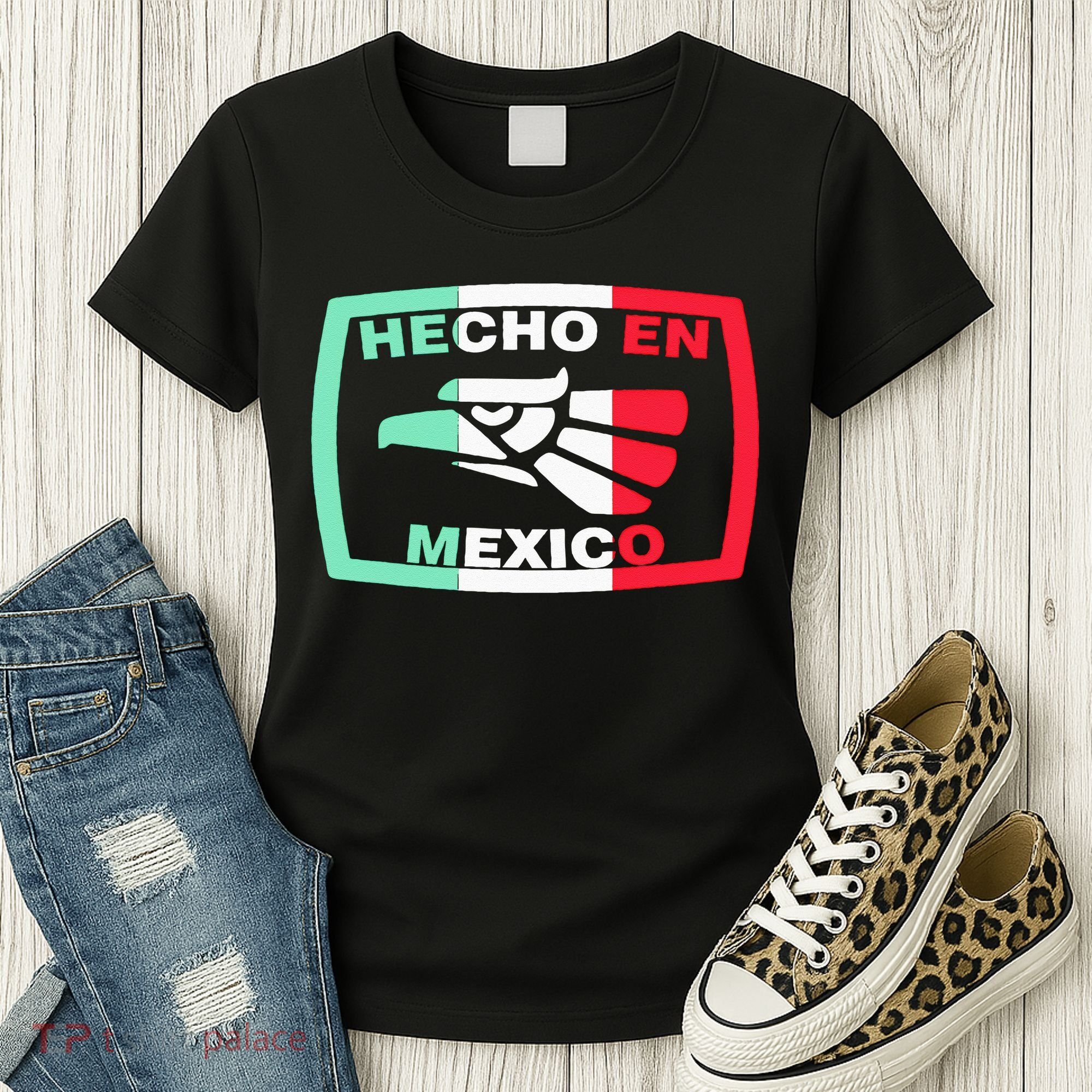 Hecho En Mexico Eagle Mexican Independence Day Women's T-Shirt