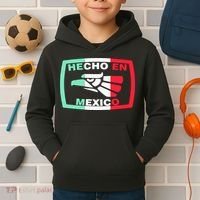 Hecho En Mexico Eagle Mexican Independence Day Kids Hoodie thumb 2