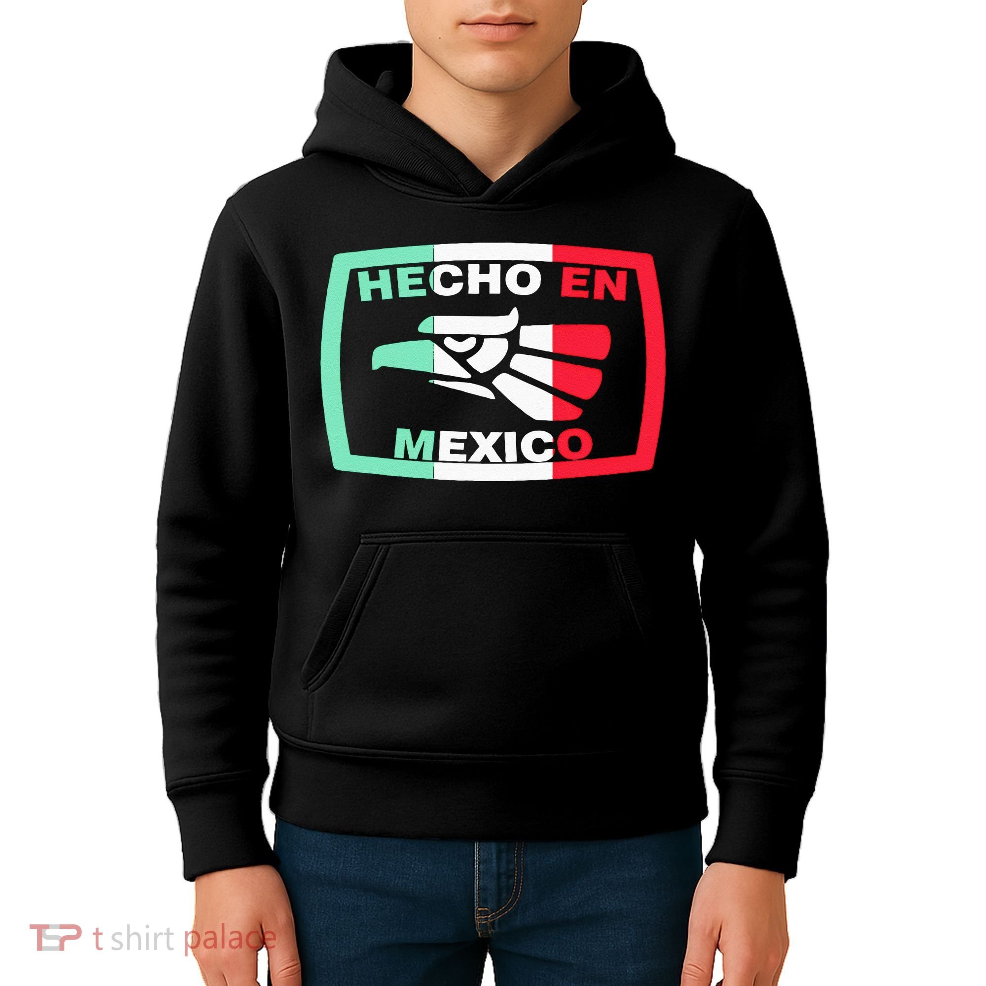 Hecho En Mexico Eagle Mexican Independence Day Kids Hoodie