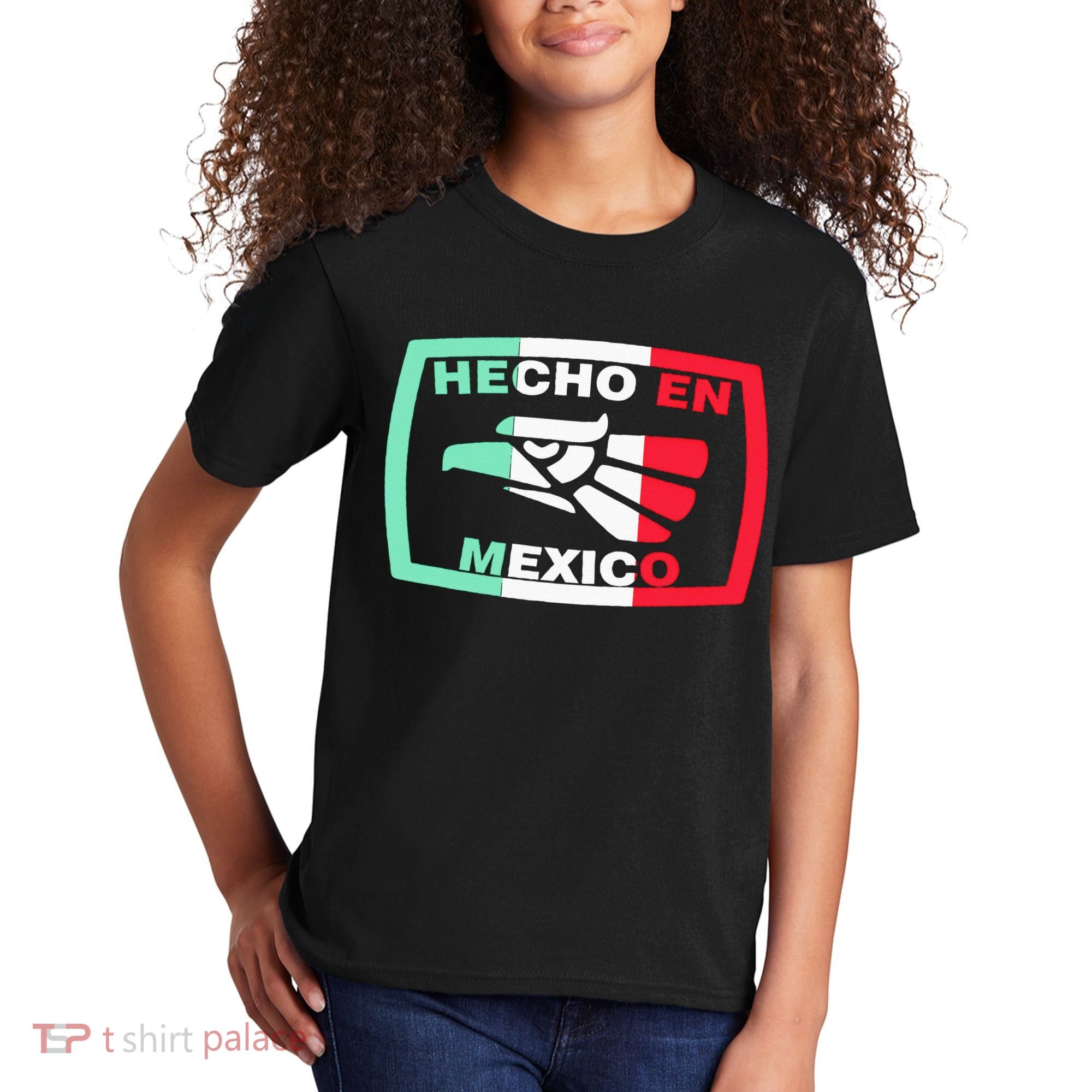 Hecho En Mexico Eagle Mexican Independence Day Kids T-Shirt