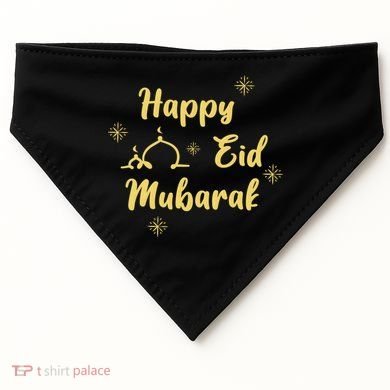 Happy Eid Mubarak Celebration USA-Made Doggie Bandana