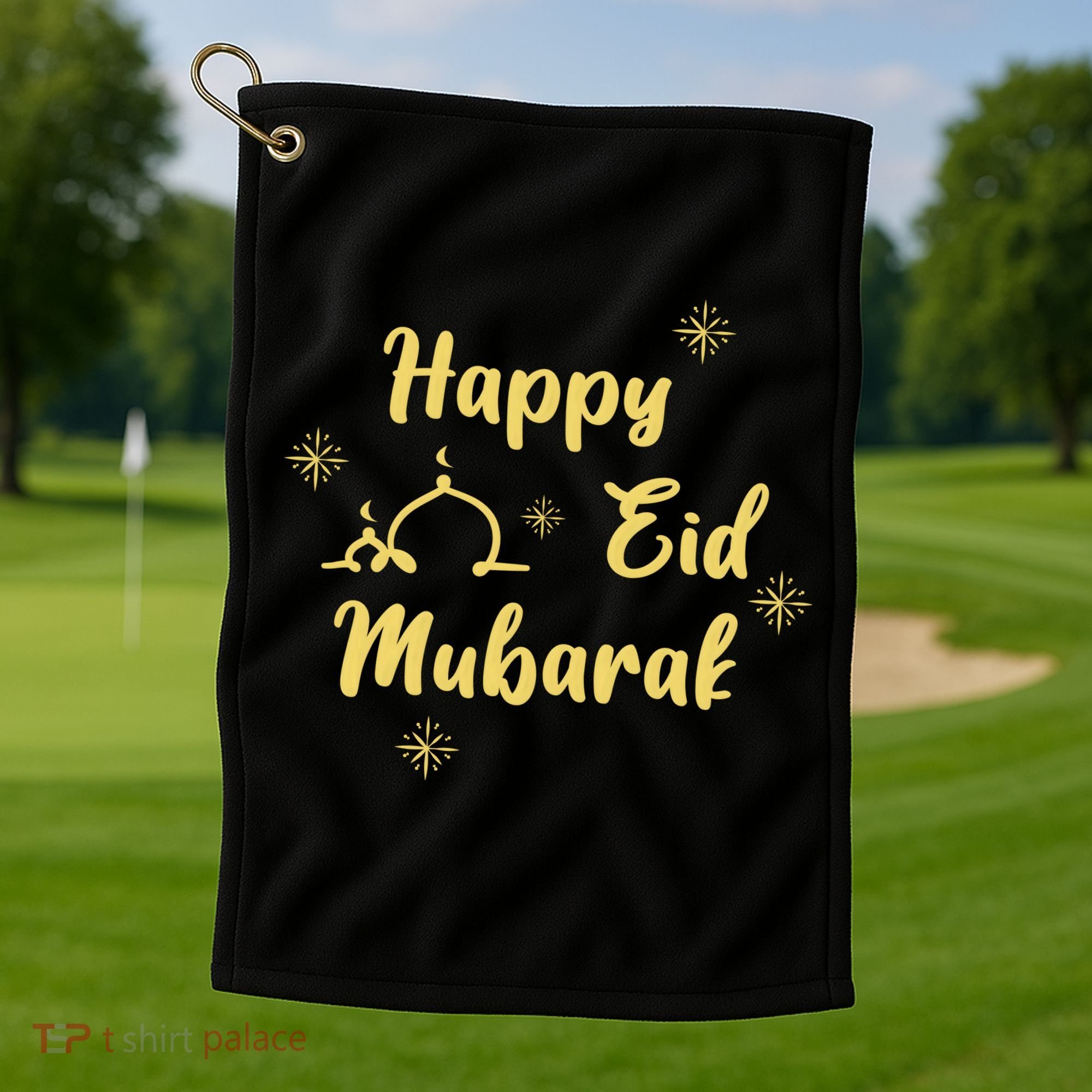 Happy Eid Mubarak Celebration Golf Towel
