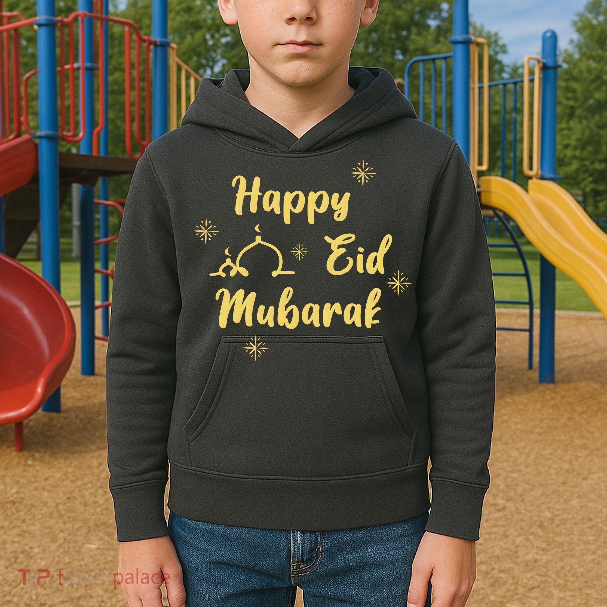 Happy Eid Mubarak Celebration Kids Hoodie