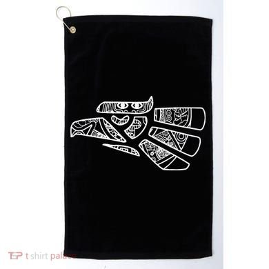 Hecho En Mexico Aztec Calendar Mexican Eagle Golf Towel